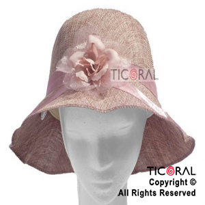 SOMBRERO PLAYERO FLOR ORGANZA HS2936 x 1